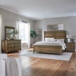 Carolina Park Queen Panel Bed, Dresser & Mirror, Night Stand Bedroom Sets Amber Brown 4