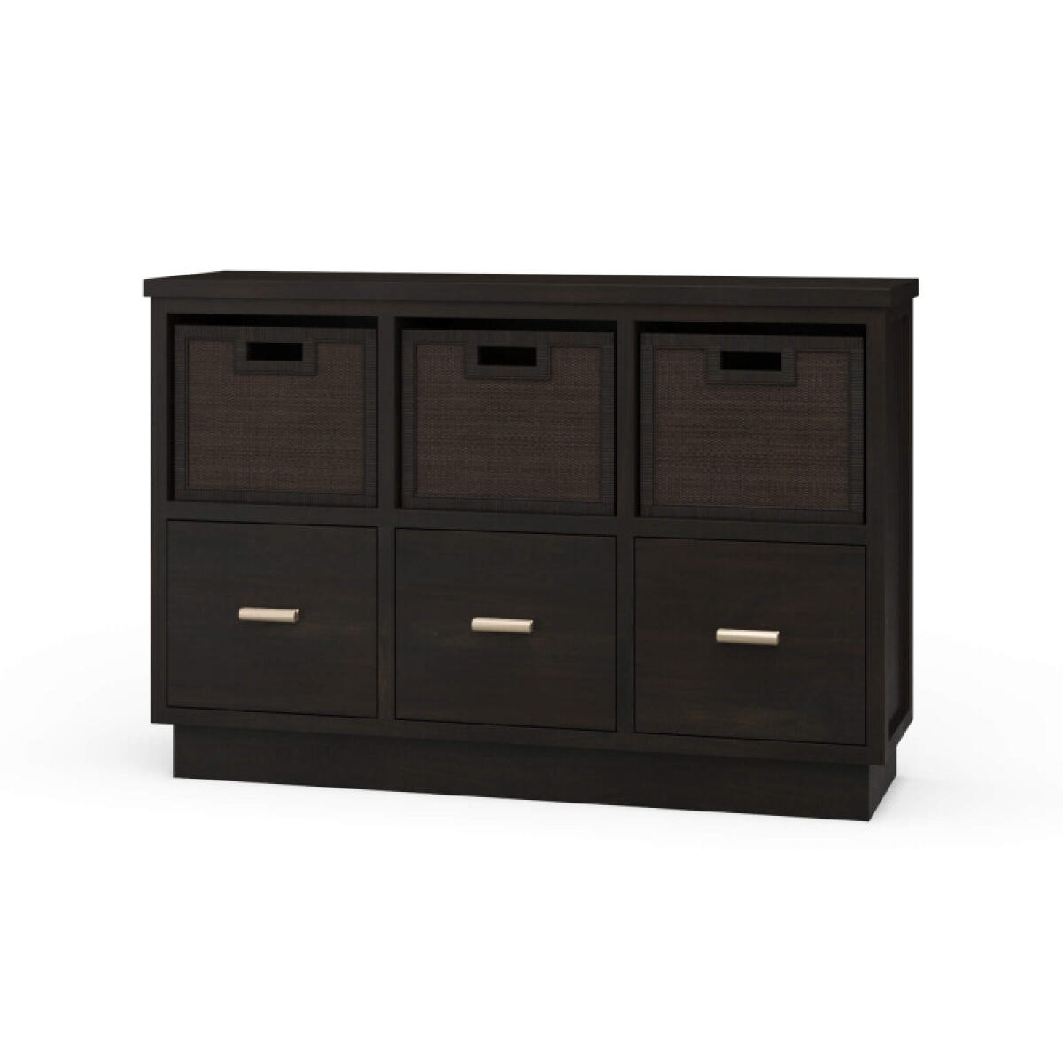 c0fe92536437a179aa92afea265962b5 Dakota Storage Unit W/ 3 Drawers & Rattan Baskets - Image 1