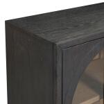 Archway 2 Door Accent Cabinet Dining Storage Black 23