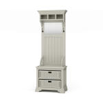 Homestead Narrow Hallstand W/ Rattan Baskets