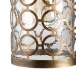 Rosalie Distressed Antique Brass and Glass Pendant - Image 3