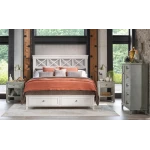 TY4421 XXX's and OOO's BR Complete Panel Bed W Storage Footboard King 6/6 - Image 5