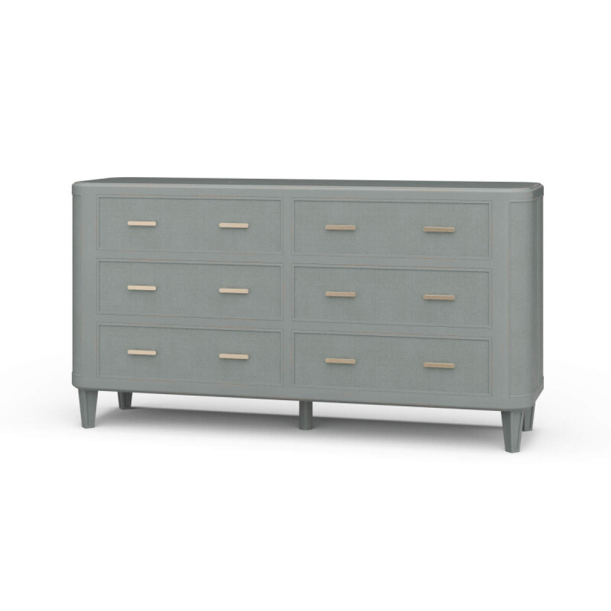 c176b9823922cfe0649d50113ac1db57 Lexington 6 Drawer Dresser W/ Rattan - Image 1