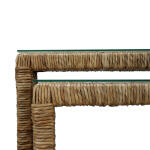 Tuscan Rush Nesting Console W/ Tempered Glass - Image 7
