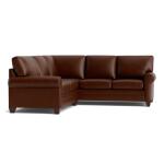 Carolina Leather L-Shaped Roll Arm Sectional Sectionals Bassett Furniture 8