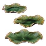 Abella Ceramic Indoor-outdoor Wall Decor, Green, S/3 Wall Decor Green 19