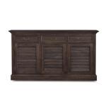 Narrow Shutter 3 Door Sideboard Dining Storage Blue 20