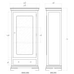 Homestead Mirror Wardrobe Chests Black 19