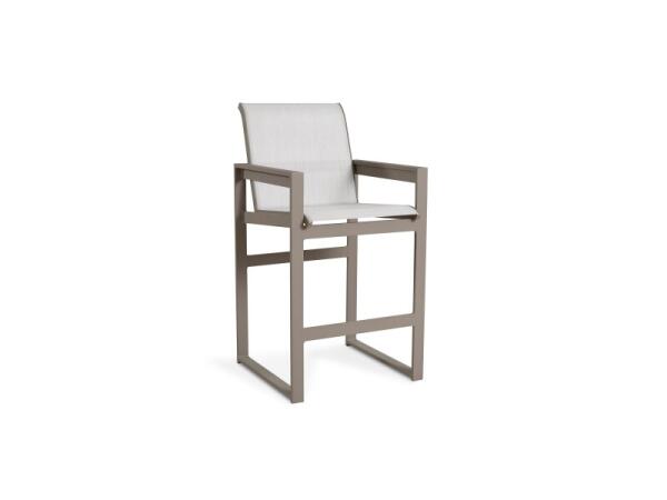 Bonavista Outdoor Track Arm Bar Stool Outdoor Chairs Bassett Furniture
