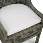 Cristo Rattan Dining Chair W/ Seat Cushion Chairs & Benches Blue 24