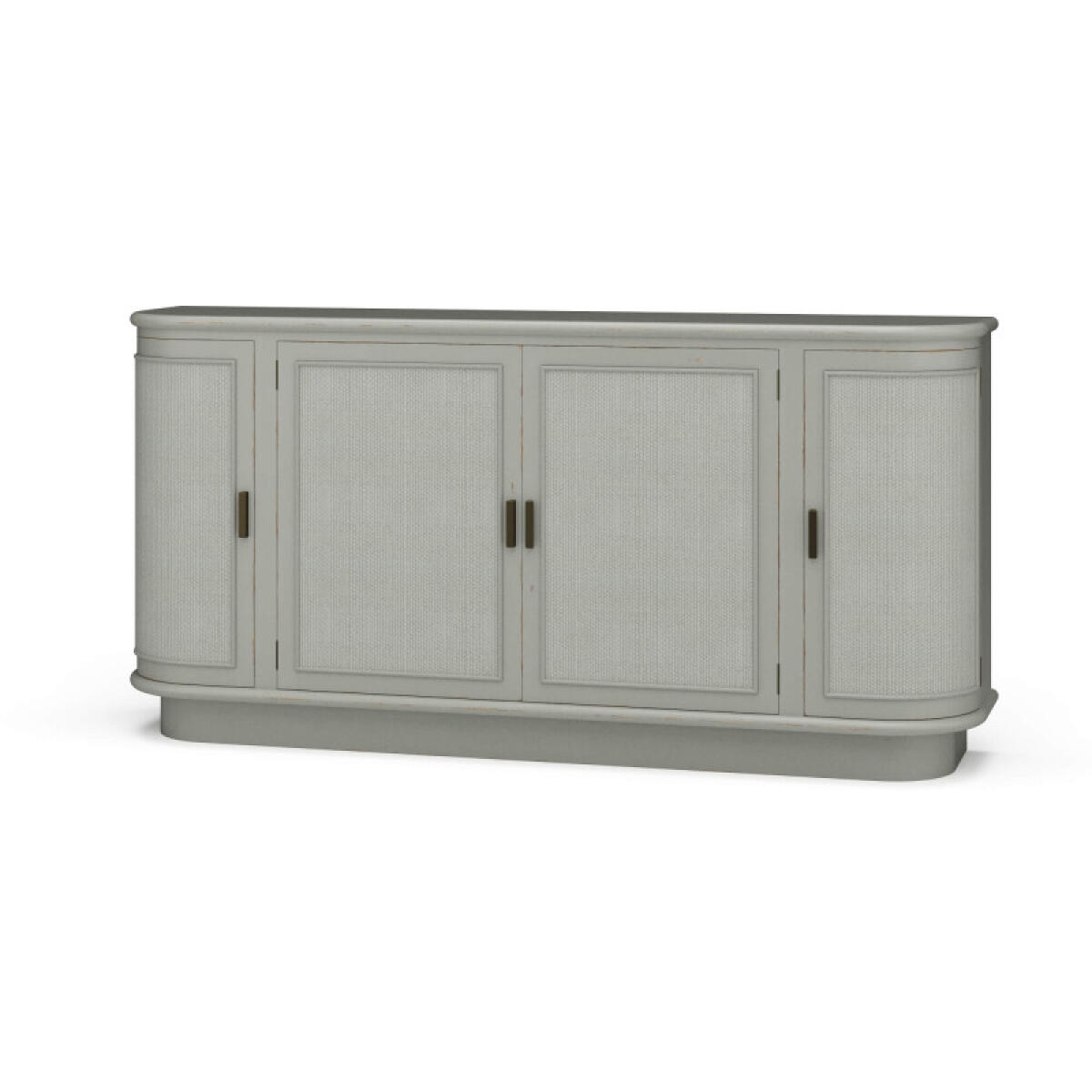 c31f44596c67d8732e0c317c26c22522 Dakota Oval 4 Door Sideboard W/ Rattan Panels - Image 1