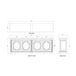 Fiona 4 Door Buffet W/ Glass Shelves - Image 7