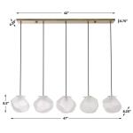 Geodesic, 5 Lt Pendant Lighting Brass 19