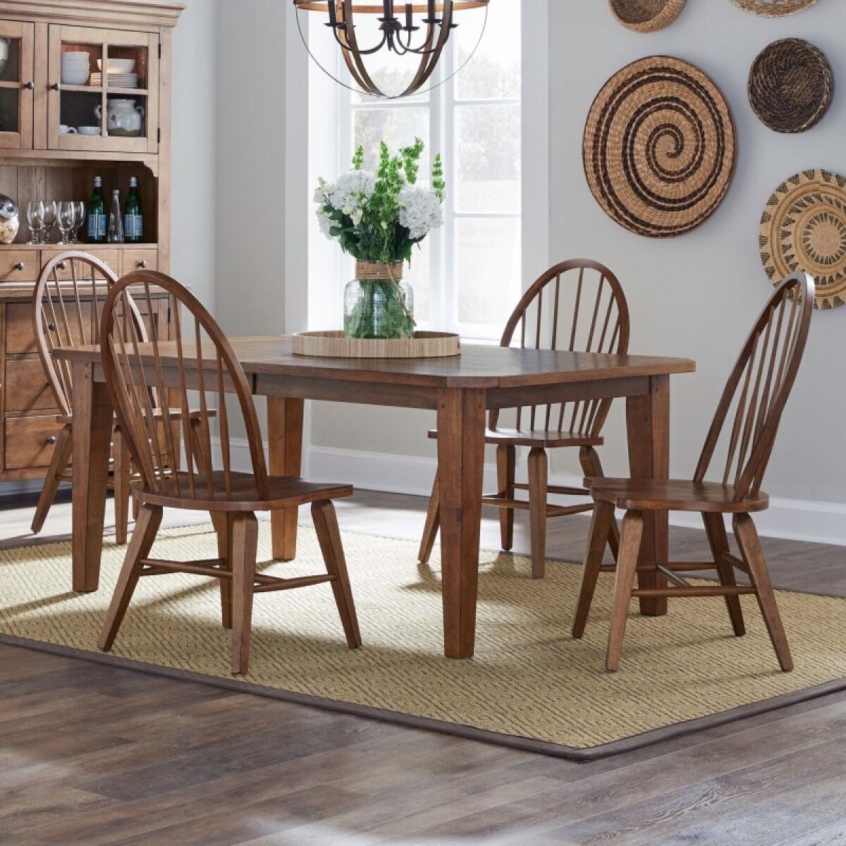 c391b892730874529bd8e5415d71e966 Hearthstone Ridge 5 Piece Rectangular Table Set - Image 1