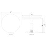 Sydney Bistro Table Dining Tables Black 17