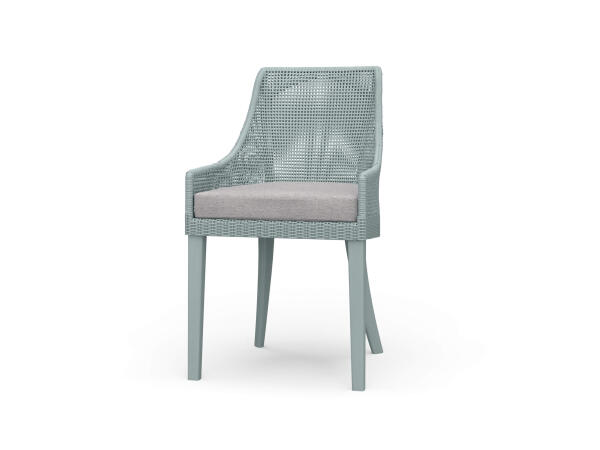 Savanah Rattan Dining Chair W/ Seat Cushion Chairs & Benches Blue