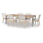 Complete Leg Table With One Leaf Dining Sets Brown 21