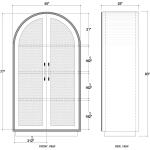 Vannes Wardrobe W/ Rattan Door - Image 7