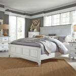 King Panel Bed, Dresser & Mirror, Chest, Night Stand