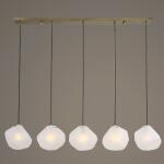 Geodesic, 5 Lt Pendant Lighting Brass 13