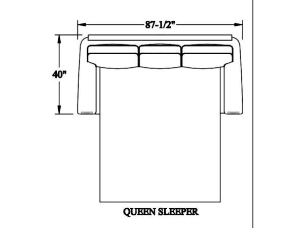 Warner Sleep Sofa 220-79 Sleeper Sofas Bradington-Young