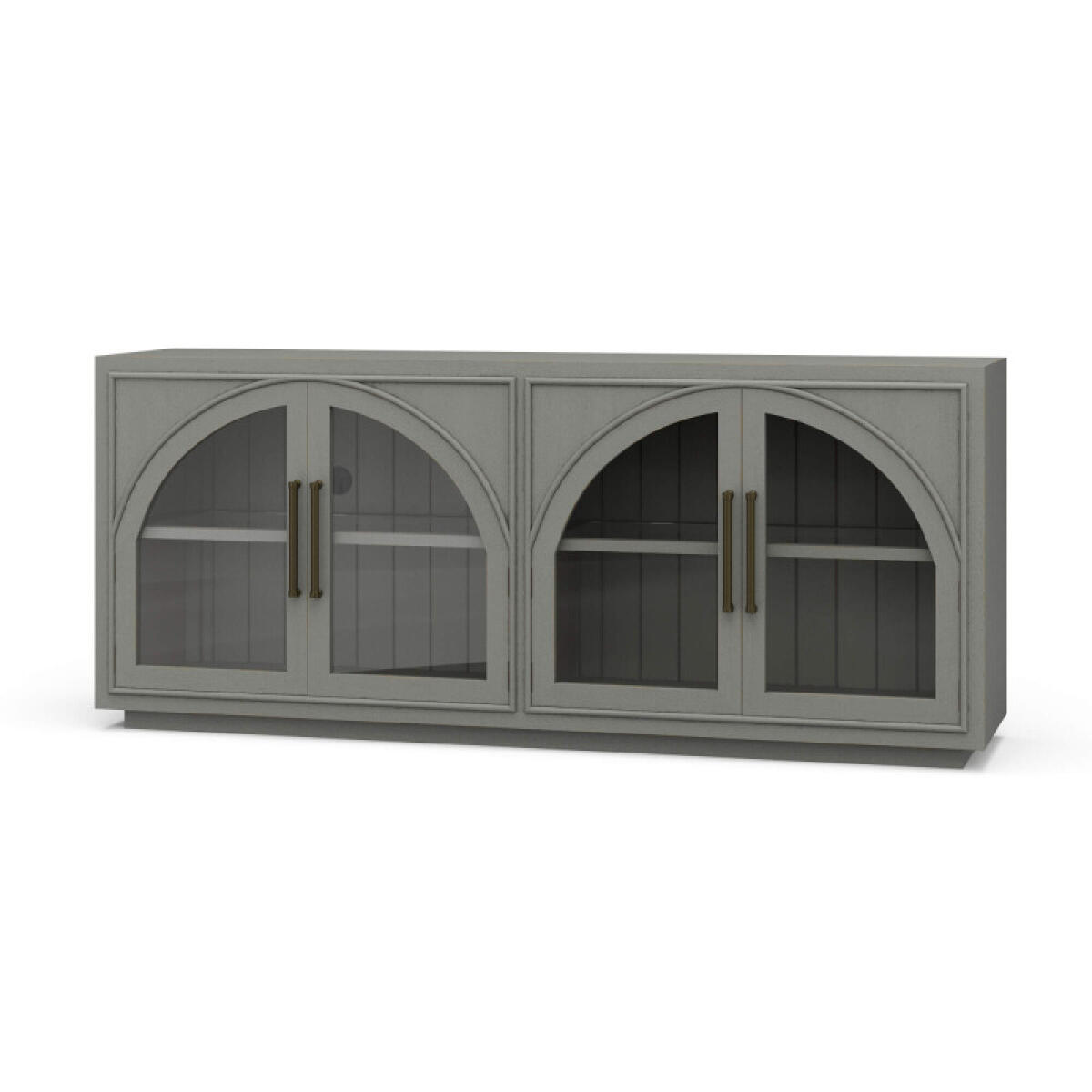 c4fbc512a79a1f5115c1fd32d5b07e0b Vannes 4 Door Sideboard W/ Glass Shelves - Image 1