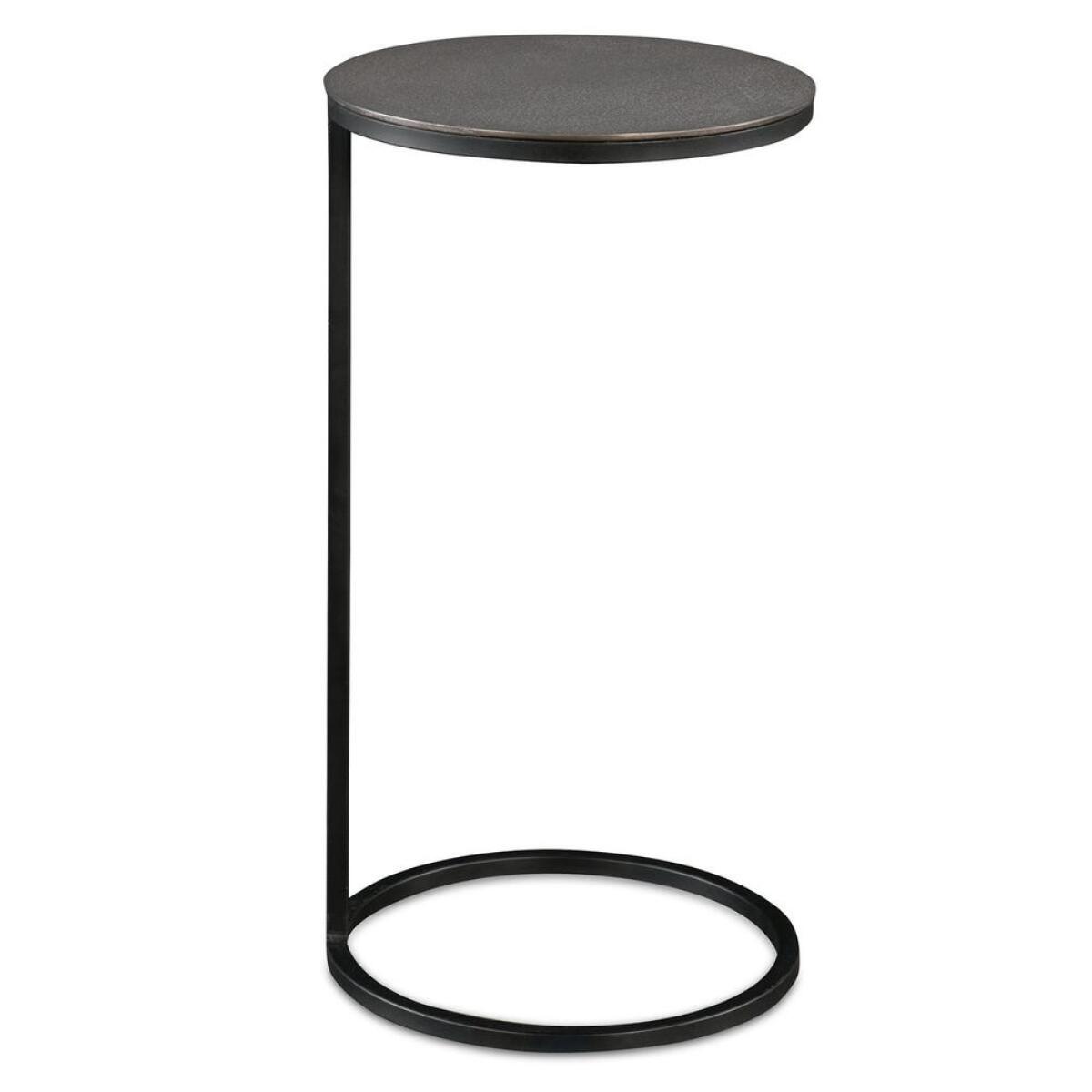 Brunei Accent Table, Nickel Chairside Tables Black 2 Brunei Accent Table, Nickel Chairside Tables Black 2