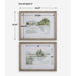 Serene Lake Framed Prints, S/2 Art Art 17