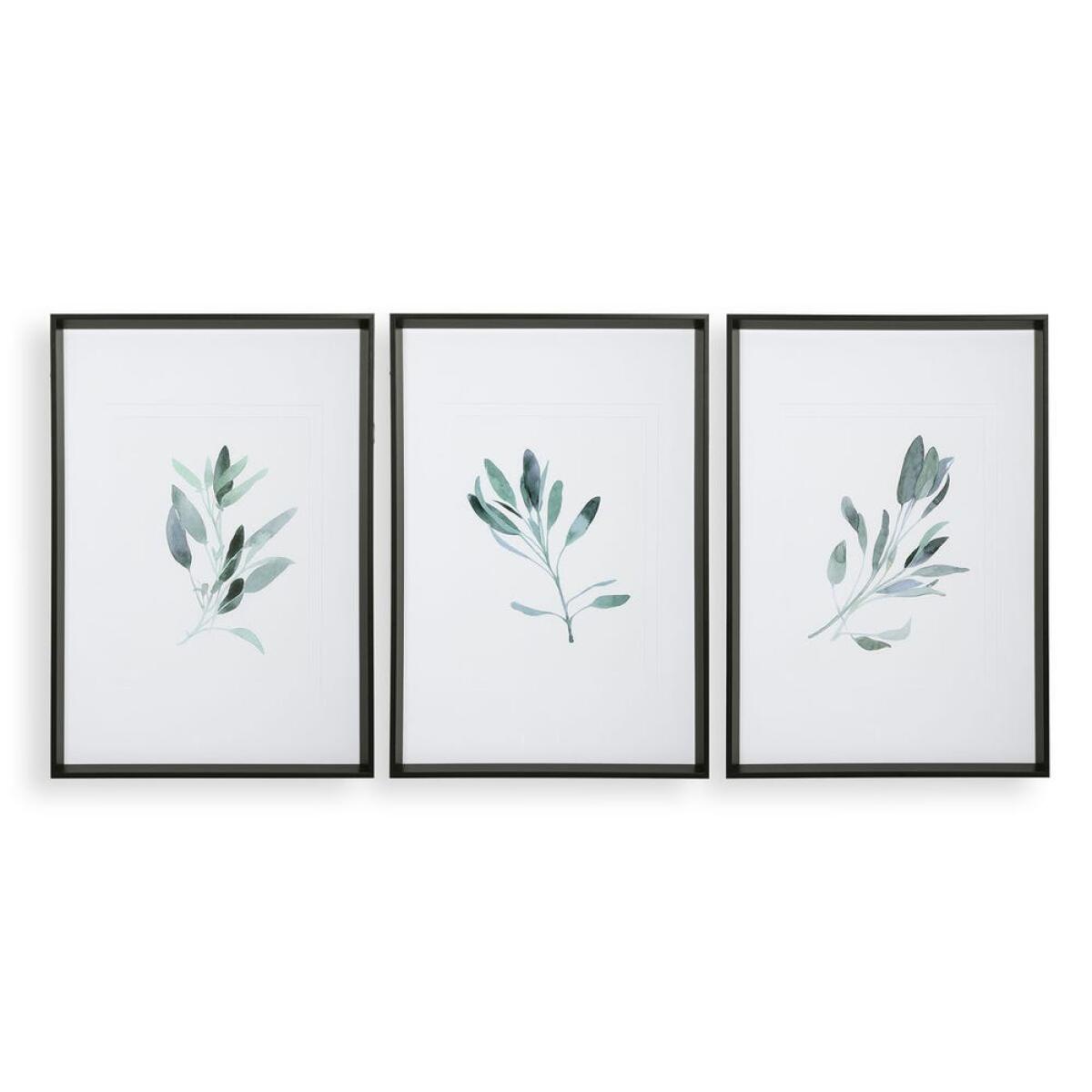 c51ff97d6bf0380cd79c423744d33eed Simple Sage Framed Prints, S/3 - Image 1