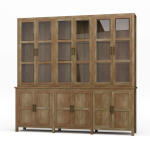 Madrone 12 Door Display Cabinet W/ Glass Shelves