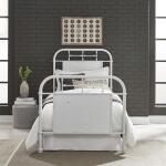 Vintage Series Full Metal Bed – Antique White Youth Beds Distressed Metal 8