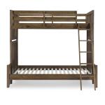 Complete Twin Over Full Bunk Set Brown Finish Youth Beds Brown 20