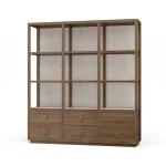 Cohan Open Cabinet W/ 6 Drawers W/ Rattan - Image 4