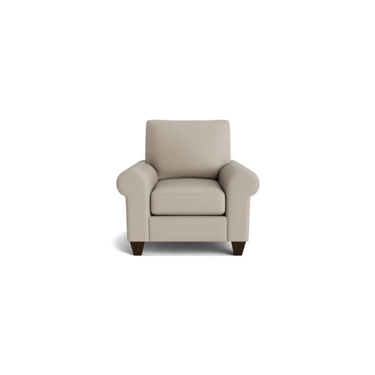 c5cc36cf873aed70d663b0057563ee98 True Custom™ True Custom® Leather Large Roll Arm Accent Chair - Image 1