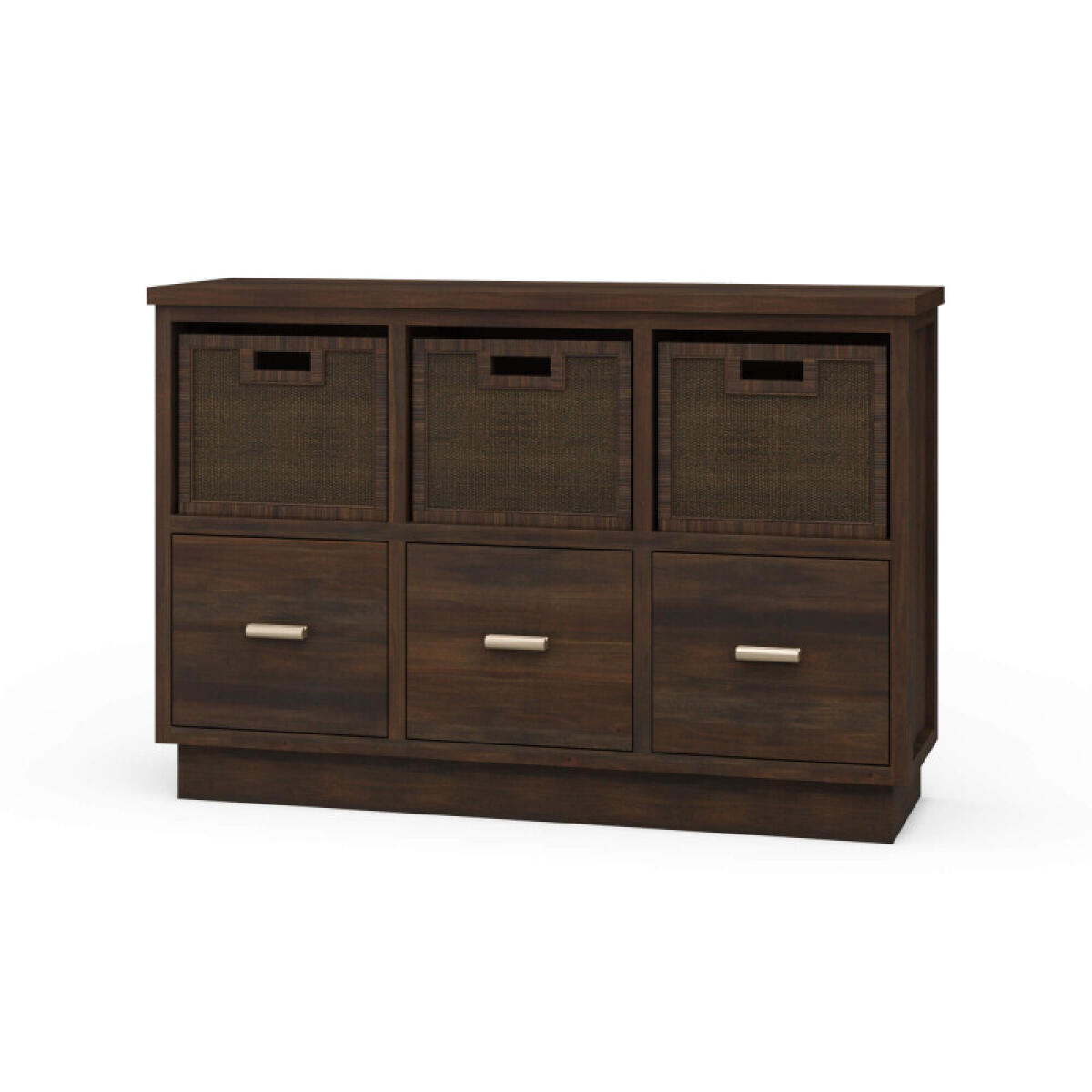 c5ce7d48afcc012608f3cd7055a01fde Dakota Storage Unit W/ 3 Drawers & Rattan Baskets - Image 1