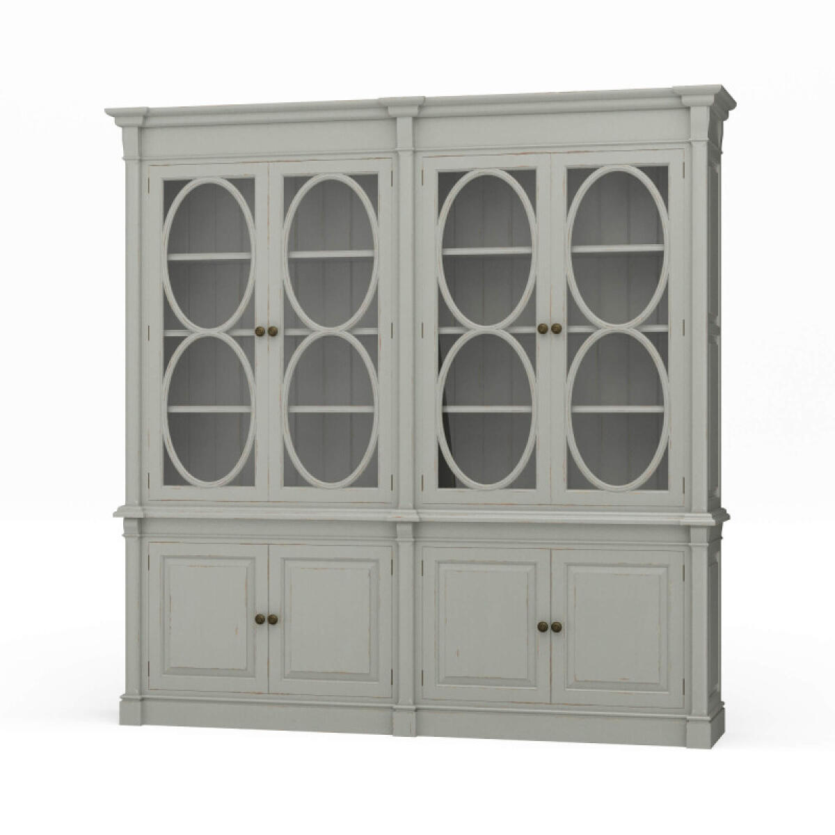 c623116f2a795b95703dfbbfc935c941 Fiona 2 Piece Display Cabinet W/ Glass Shelves - Image 1