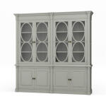 Fiona 2 Piece Display Cabinet W/ Glass Shelves