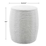 Resort Accent Stool, White - Image 6