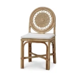 Oceana Rattan Dining Chair Chairs & Benches Blue 17