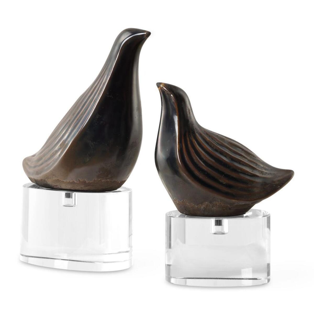 c66b6a61af04bbc138add303152ae6c1 Nesting Bird, Sculptures, S/2 - Image 1