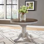 Carolina Crossing Pedestal Table Set- White - Image 5