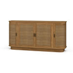 Dakota Oval 4 Door Sideboard W/ Rattan Panels