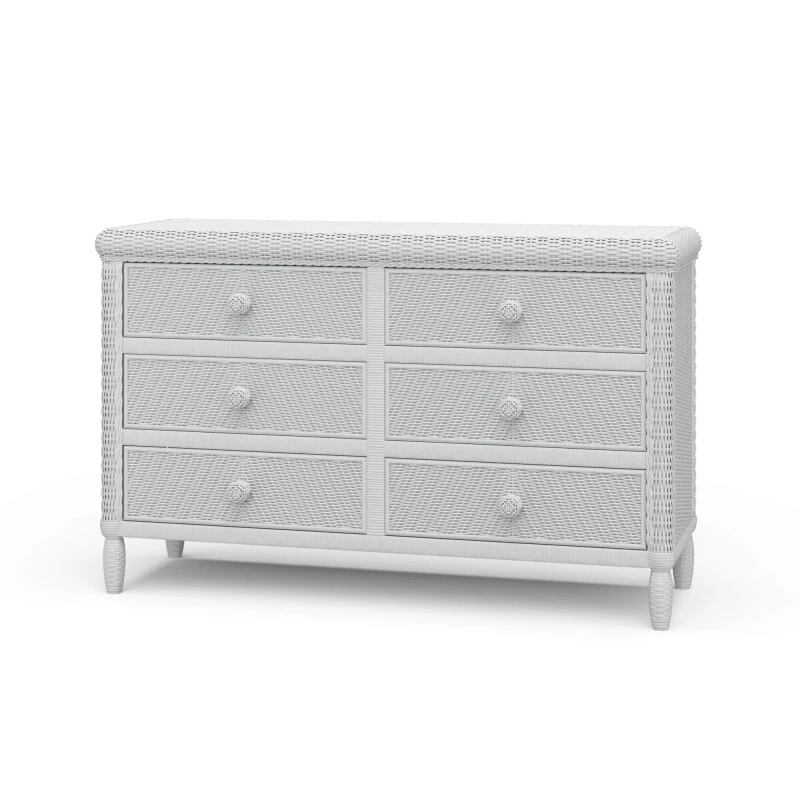 c695d24ad9852f2ea0c46d13445fe5b5 Oasis Rattan 6 Drawer Dresser - Image 1