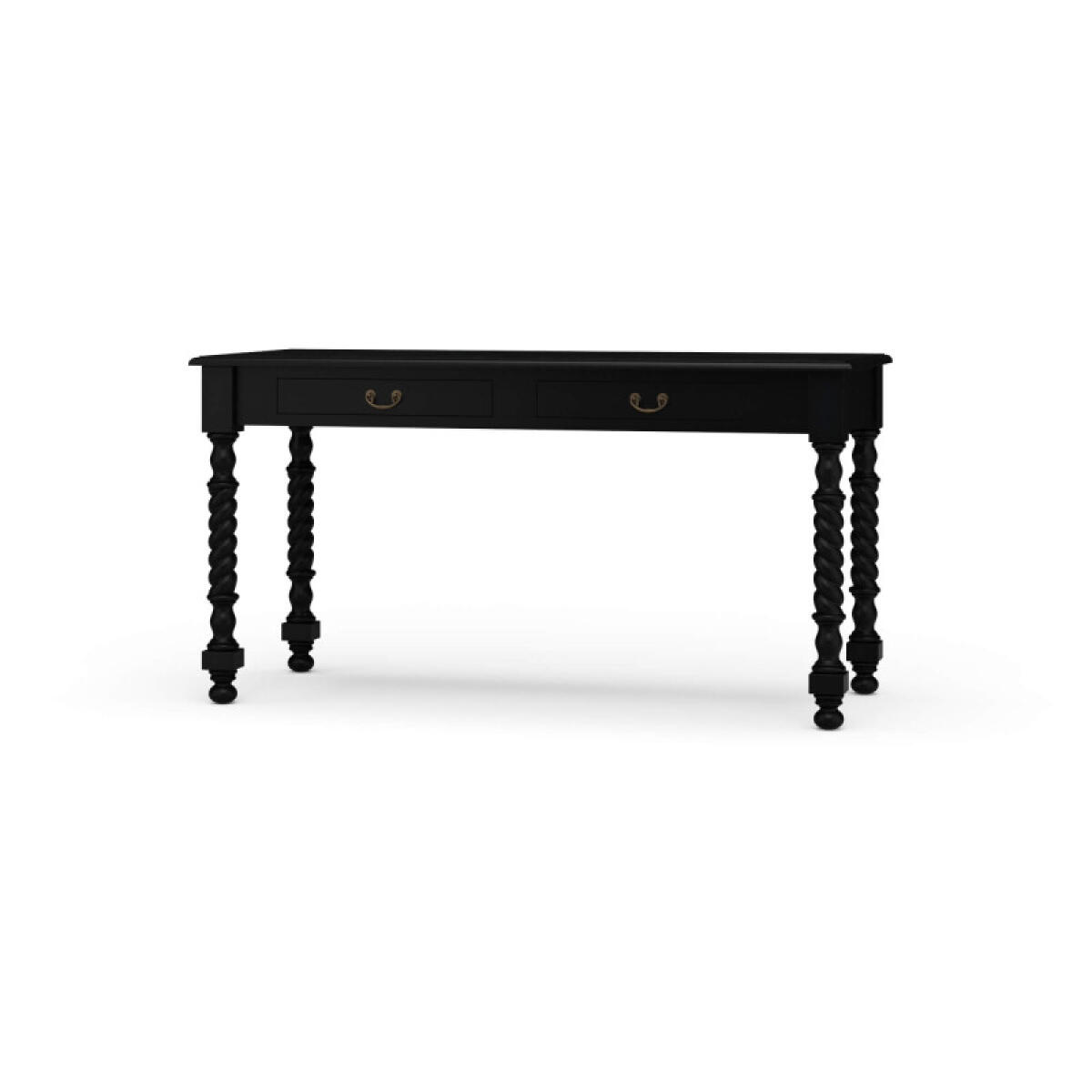 Console Desk W/ Barley Twist Leg Desks Batavia Black 2 Console Desk W/ Barley Twist Leg Desks Batavia Black 2