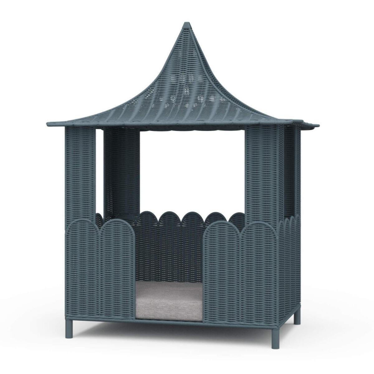 c6d0b682b2b166efae7bee150178ea9a Scalloped Rattan Dog Bed - Image 1