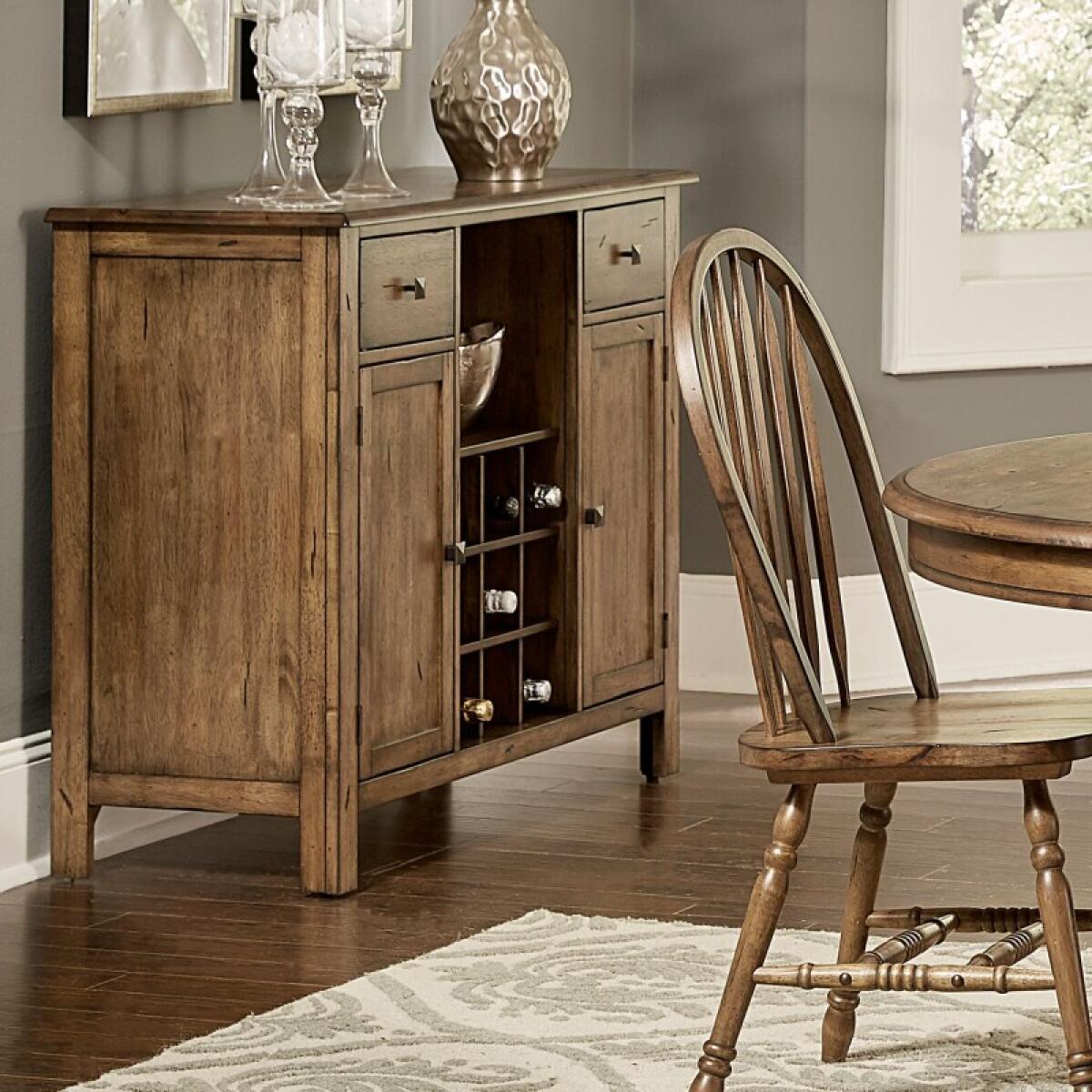 Carolina Crossing Server Dining Storage Antique Honey 2 Carolina Crossing Server Dining Storage Antique Honey 2