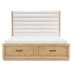 Complete Cal King Channeled Upholstered Storage Bed 6/0 - Image 3