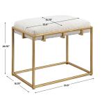 Paradox Small Bench, Gold - Image 9