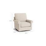 True Custom™ True CustomÂ® Roll Arm Swivel Chair Chairs Bassett Furniture 13
