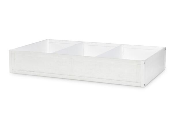 Trundle Storage Drawer White Finish Bed Parts Aged White